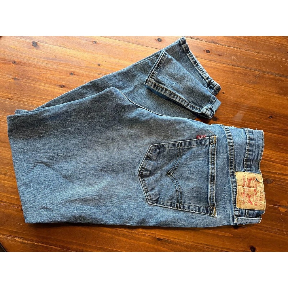 Levis 541 athletic fit 34x32 Distressed Med Blue Fade CLEAN